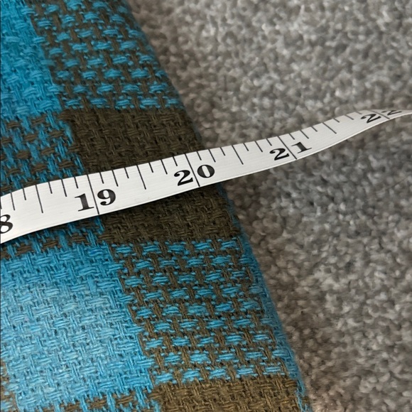 Blue and Brown Checkered Vintage Pencil Skirt - Picture 12 of 12